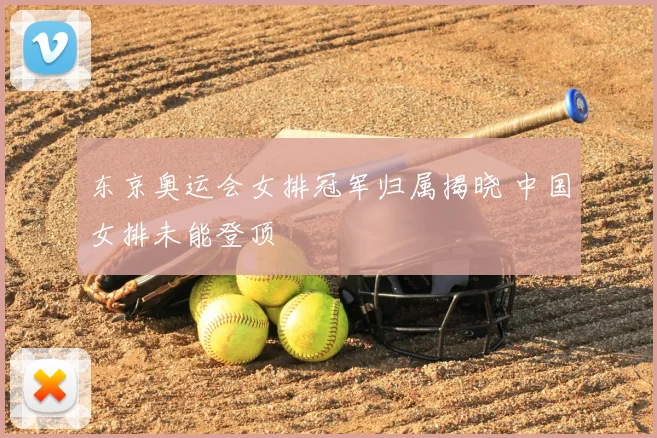 东京奥运会女排冠军归属揭晓 中国女排未能登顶